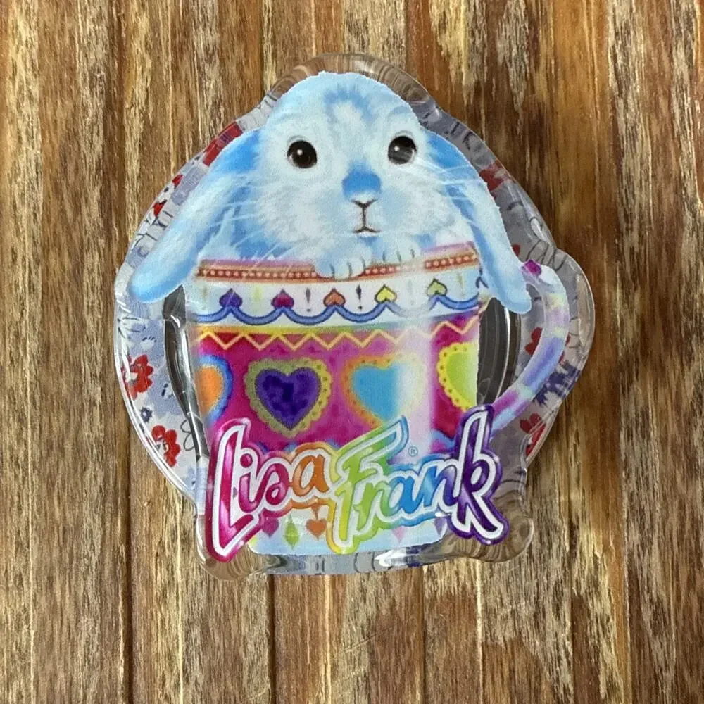 Magnetic Lisa Frank Bunny in a Mug Pop Up Phone Grip